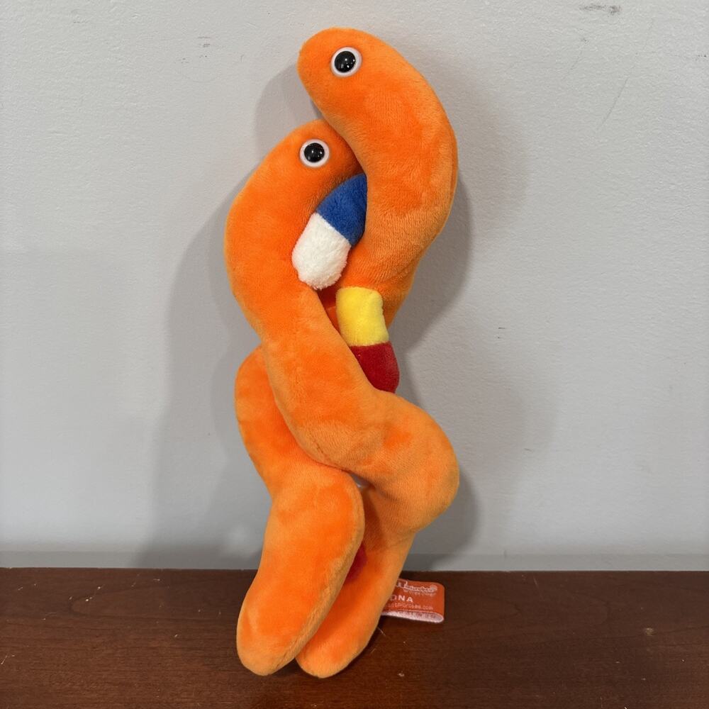 Giant Microbes DNA Plush Stuffed Toy Orange 10" By Drew Oliver